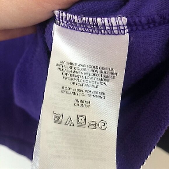 COLUMBIA Purple Black Colorblock 1/4 Zip Quarter Zip Fleece Sweatshirt Top Large - Picture 7 of 10